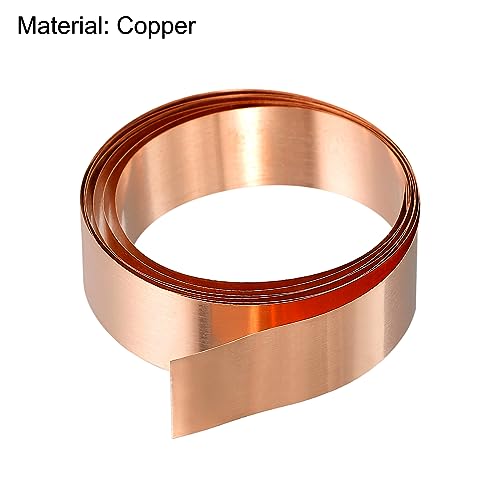 uxcell Copper Sheet Roll, Metal Foil Plate 1000mm x 15mm x 0.05mm