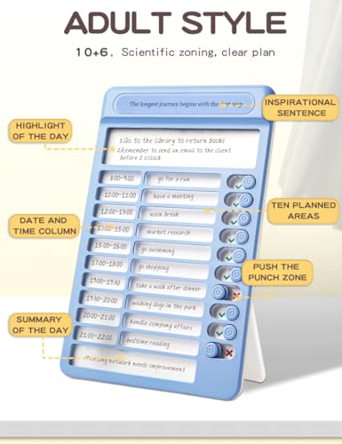 ZIVIK Habit Tracker Daily Planner Board Blue - Image 7