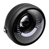 Anzio Lamp Bead 6 1/2' Motorcycle Retro LED Headlight w/Halo Ring Vintage Style Compatible with Bobber Cafe Racer Cruiser
