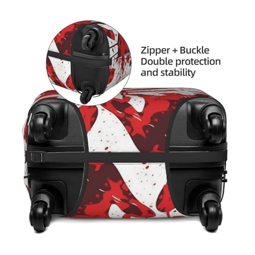 Travel Luggage Covers For Suitcase, Bloody Handprints Elastic Suitcase Protector Washable Anti-Scratch Suitcase Baggage Cover Luggage Protector Fits 18-32 Inch Luggage3
