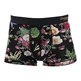 [グレイブボールト] フローラプリント ショートボクサーパンツ XL(BK-ブラック、XL)