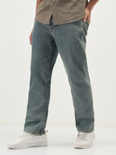 Image of Urbano Fashion Men's Straight Fit Heavy Washed Jeans Stretchable