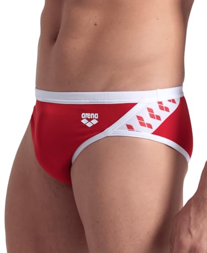 Image of ARENA Men's Icons Solid Swim Briefs Professional Training Swimsuit Sports Trunk