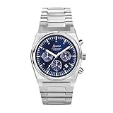 Accurist Mens Origin 41mm Quartz Watch in Blue with Chronograph Analogue Display, and Stainless Steel Bracelet 70001