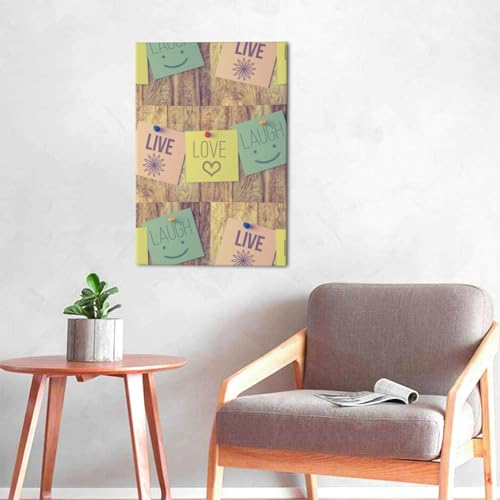 Toile murale premium Live Love Laugh OUSIKA impression d'art moderne