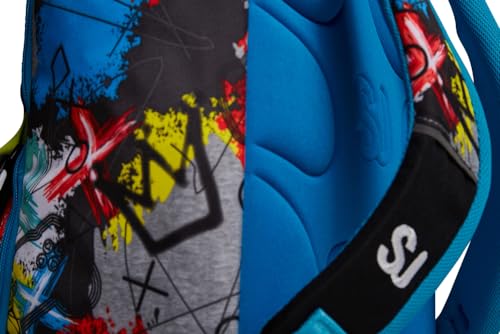 Sj Gang Zaino Scuola Estensibile, Giallo Blu, Gritzled Boy, Zaino Doppio Scomparto Estensibile Con Led Luminoso E Pattine Sfogliabili, Scuola Elementare E Tempo Libero, Bambino - 8