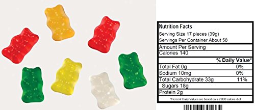 HARIBO Goldbears, Gummi Candy, 5 lb Bag, Assorted Flavors