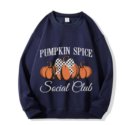 Pumpkin Spice Social Club Sweatshirt Funny Autumn Graphic Sweatshirt Unisex