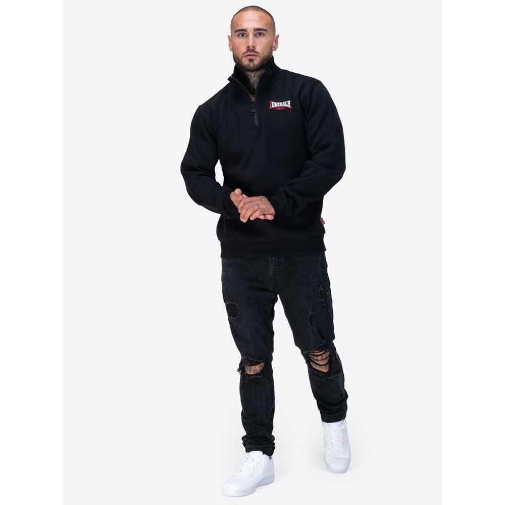 Lonsdale Herren Gryffidam Sweatshirt mit Viertelreißverschluss (Troyer)