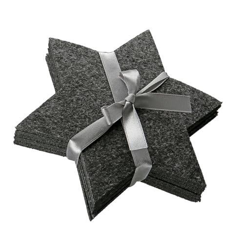 CULT at home Filzuntersetzer Stern – 6 Stück mit Schleife –...