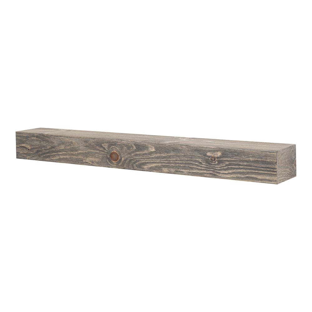 Buy Mantels Direct Vail Floating Wood Mantel Shelf Driftwood 72 Inch