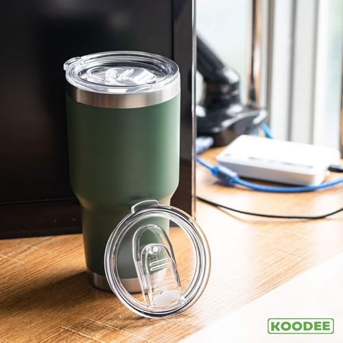 30 oz Tumbler Lids Splash Proof Replacement Lid Cover Fit for Fits for YETI Rambler and More Tumblers Cups (30 oz, 2 Pack)