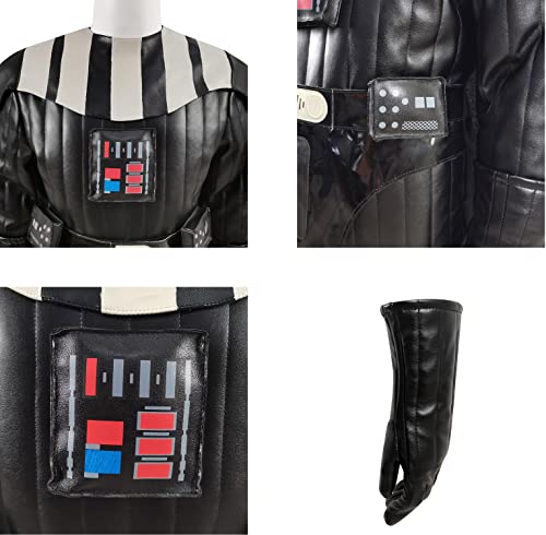 Liuyumin Kids Costume Anakin Skywalker Uniform Outfit Halloween Cosplay Suit (Black, X-Large) #TOP4