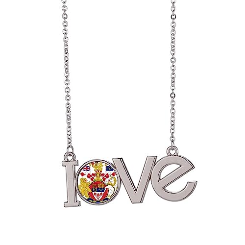 Collier Canada pendentif amour de la patrie finition premium M