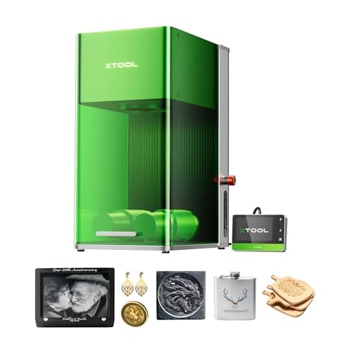 xTool F1 Ultra 20W Fiber & Diode Dual Laser Engraver, 10000mm/s Ultra Fast Laser Engraver and Cutter Machine for Jewelry, Metal, Wood, 16MP Smart Camera, Auto Streamline, 3D Engraving Machin