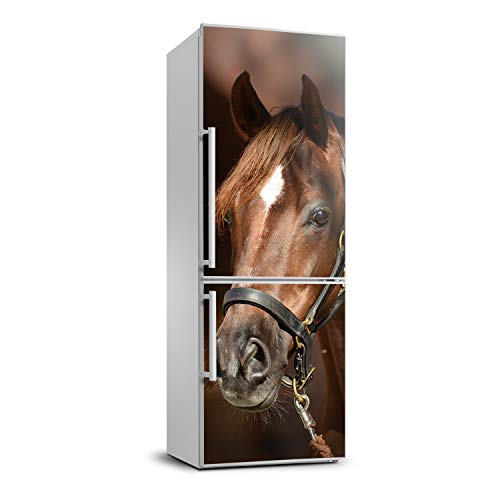 Vinilo para nevera de 60x180 cm con diseño de retrato de caballo para decoración de cocina 2