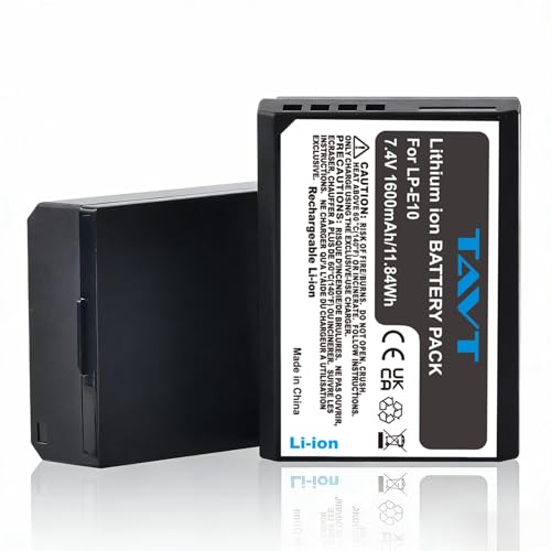 TAVT 2 baterías LP E10 para cámara Canon EOS 1100D 1200D 1300D 1500D 2000D 3000D 4000D Rebel T3 T5 T6 T7 Kiss X50 X80