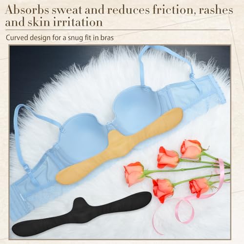 Boyiee 9 Pcs Cotton Bra Liners for Sweat Rash Liners Under Breasts Sweat Absorber Pads for Women Female2