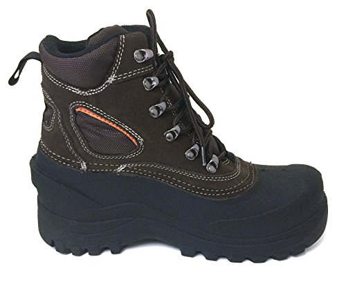 VC607S Men's Winter Boots Snow Leather Cold Weather Thermolite Waterproof Hiking Insulated Work Shoes Brown4