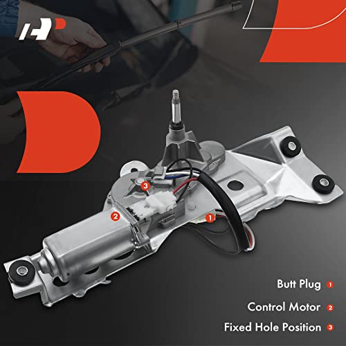 Image of A-Premium Rear Windshield Wiper Motor Compatible with Subaru & Saab | for Subaru Impreza 2005-2007, Saab 9-2X 2005-2006, 4-Pin