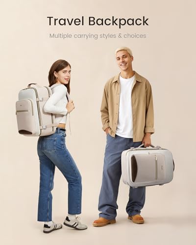 Image of LOVEVOOK 40L Travel Backpack for Women & Men, Airline Approved Carry On Luggage with 3 Packing Cubes, TSA Overnight Bags, Waterproof Personal Item Bag, Weekender Essentials Backpacks fits 17 inch Laptop