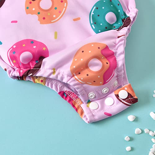 Image of Toddler Girl Baby Ruffles Mermaid Fish Scale Swimsuit One Piece Swimwear Bathing Sunsuit