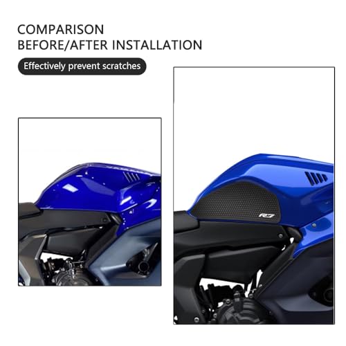 Image of for YZF R7 YZF r7 2025 2024 2023 2022 2021 Accessories Fuel Tank Pads Protect Motorcycle Fuel Tank Stickers Fuel Tank Protection Pads Knee Anti-Slip Pads Fuel Tank Grips Tank Pads(red)