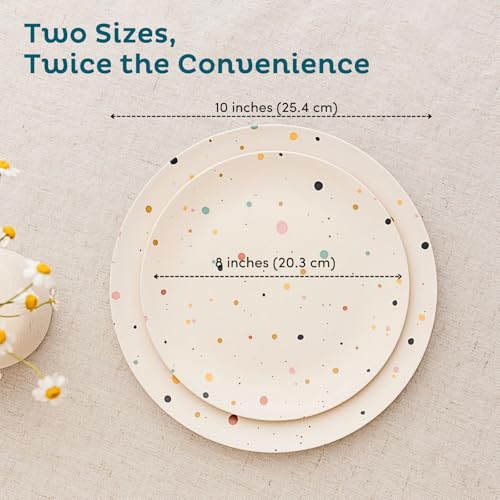 image for Nook Theory 4 Pack Reusable Bamboo Plates - Non-Toxic Toddler and Kids