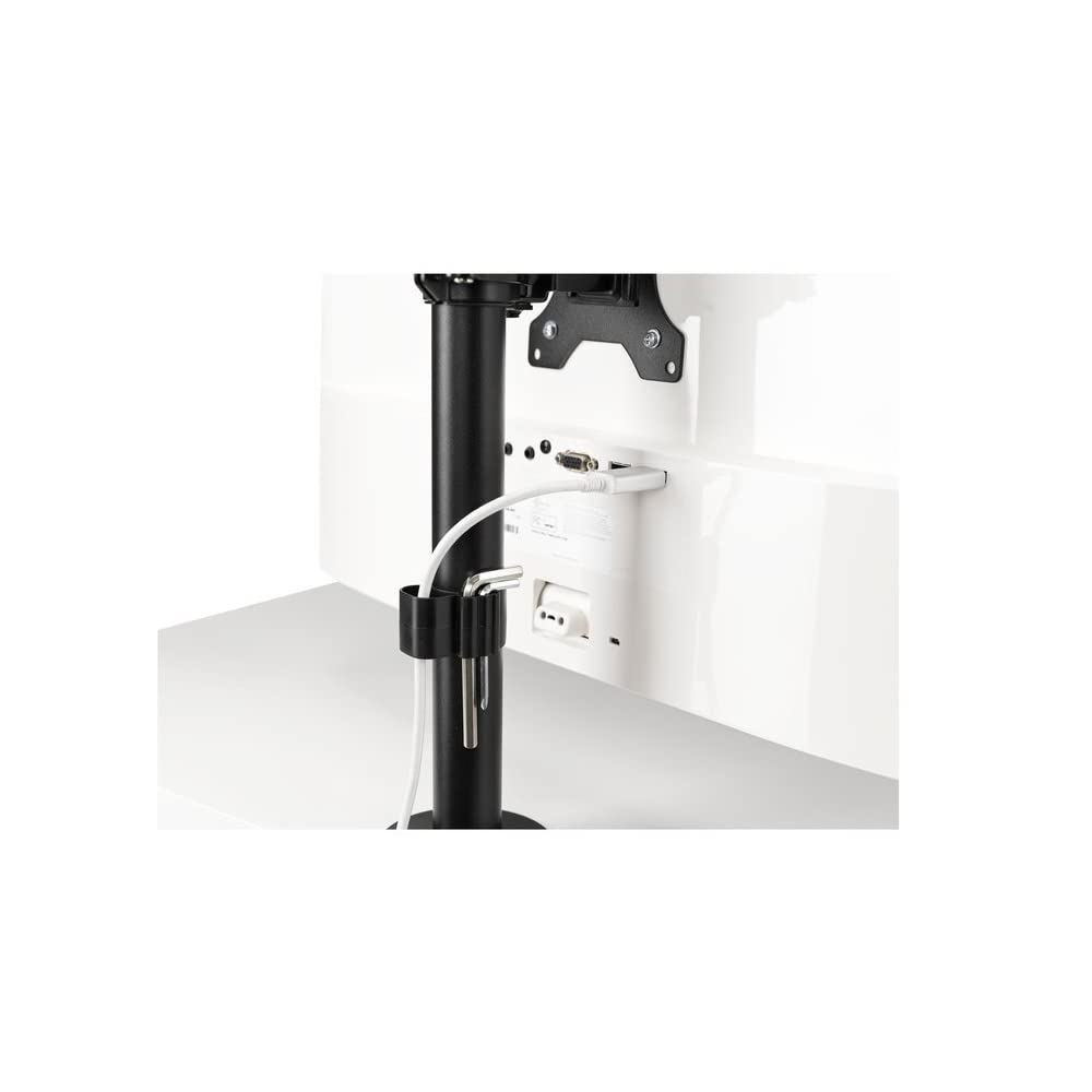 Kensington Verticale Stapelbare Dual Monitor Arm, voor maximaal Twee 29 - 32 Schermen, Verstelbare Roterende Stapelbare Montage voor PC's, Multidirectionele Standaard met Kabelgoot (K53802WW