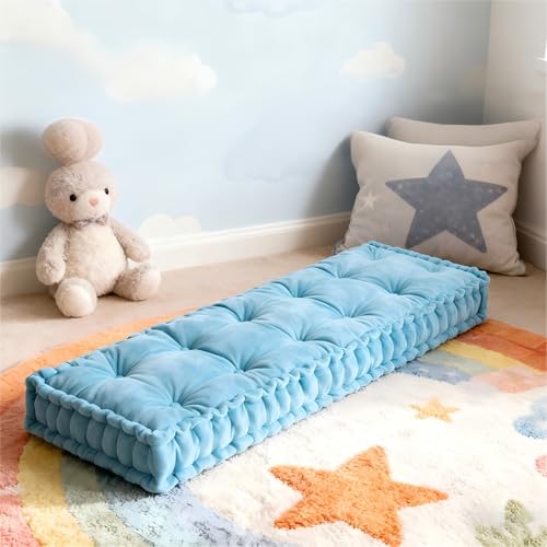 Detiblue Custom Size French Lace Trim Indoor Seat Cushion for Window Seats