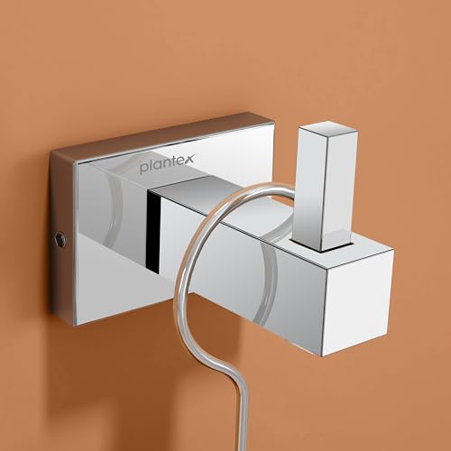 Image of Plantex Stainless Steel Robe Hook /Cloth-Towel Hanger /ccloth Hanger for Bathroom wall Bathroom Accessories - Nexa (Chrome)
