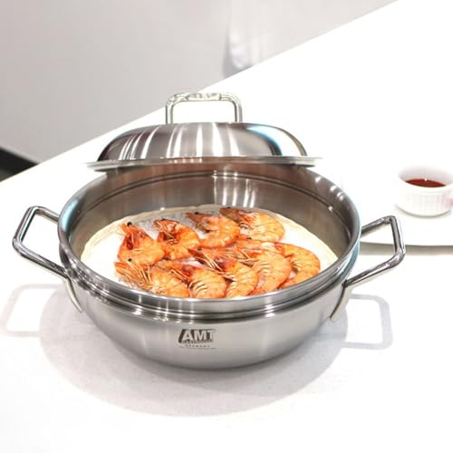 Dongwon Metal 316TI wok de acero inoxidable 11" con tapa y olla 9.5" miniatura 4