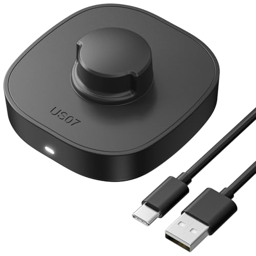 SOFTGAS Smart Ring Charging Size 7 Compatible with Ring Gen3 Charger Fast Charging Dock and USB-C Cable Charger for Smart Ring (Black)