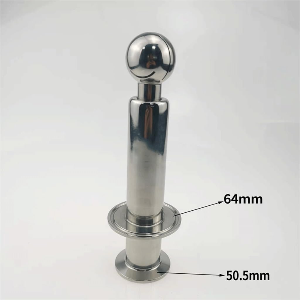 1pc Rotating CIP Spray Ball - 1.5" Clover SS304 Stainless Steel Tank Cleaner for Home Improvement(1.5Inx2In)