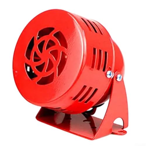 Sawhamale Sirena de alarma roja impulsada por motor para fallo de energía, zumbador de alto decibelio de 110 dB con base fija, CA 110 V CC 12 V CC 24 V, voltaje versátil para construcción de fábrica A