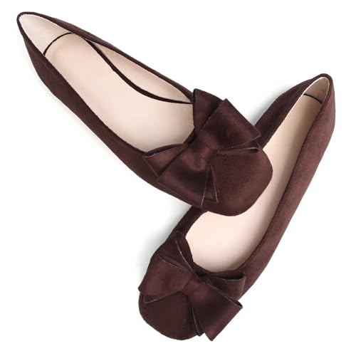 Image of Dear Time Women's Flats Shoes Bowknot Dressy Ballets Loafers Wedding Business Casual Walking Shoes