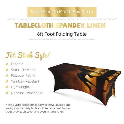 Nappe extensible rectangulaire EdWal pour habiller une table de buffet de fête