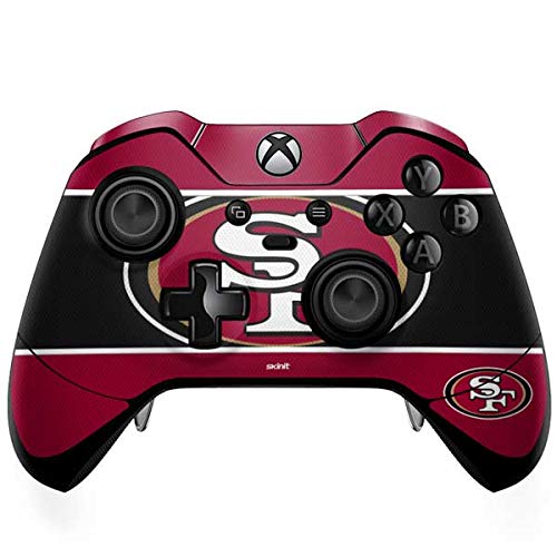 Skinit Decal Gaming Skin Compatible with Xbox One Elite Controller - Officially Licensed NFL San Francisco 49ers Zone Block Design