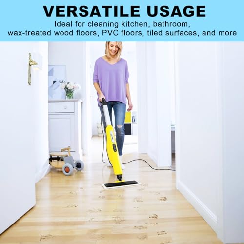 KEEPOW 2Pack Compatible with Karcher Steam Mop Pads, Replacement Steam Cleaner Pads for Karcher SC2, SC3, SC4, SC5, Reusable Cloths for Karcher Steam Cleaner Accessories