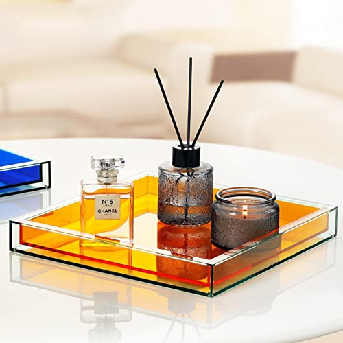 Xiyouqi YKL-03 Creative Acrylic Decorative Tray Modern Decorative Trays Jewelry Perfume Makeup Organizer Clear Square Bathroom Sink Vanity Tray thumb #5