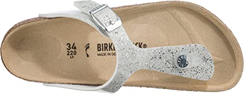 Image of Birkenstock Gizeh Birko Flor Kids Cosmic Sparkle White Sandals-EU 31, White, 13 UK Child Narrow
