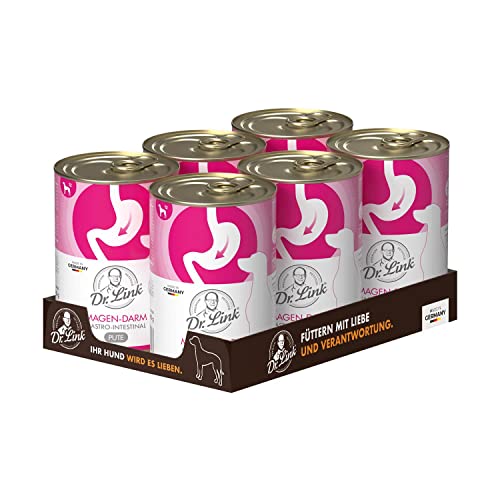 GranataPet Liebling's Mahlzeit Kalb & Lamm, Nassfutter für Hunde, Hundefutter ohne Getreide & ohne Zuckerzusätze, Alleinfuttermittel, 6 x 400 g 4 Dr. Link® Spezial-DIÄT 6x400g Magen-Darm | Gastro-Intestinal Geflügel und Rind | Nassfutter für Hunde