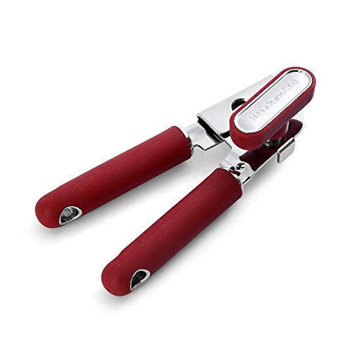 Image of KitchenAid Classic Multifunction Can Opener and Bottle Opener Easy to Use, Razor Sharp Stainless Steel Cutting Wheel, Soft Ergonomic Handles, Soft Red (Pack of 12)