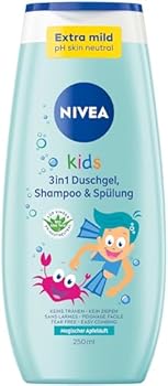 NIVEA KIDS 3in1 Duschgel Shampoo & Spülung Pflege und Reinigung für Kids mit magischem Apfelduft extra milde seifenfrei