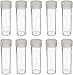 (10) Round Clear Plastic (Penny Cent) Size Coin Storage Tube Holders Screw on Lid
