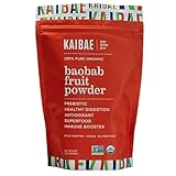 KAIBAE Premium Organic Baobab Powder I Prebiotic Gut Health, Intermittent Fasting, Immunity, Hydration | Vitamin C, Polyphenols, Minerals | Fiber Supplement | 8 oz.