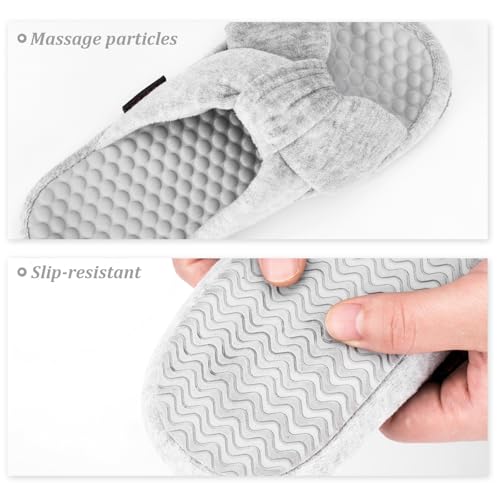 Women's House Slippers | Soft Memory Foam, Massage Beads, Non-Slip Rubber Sole | Cozy Velvet Indoor/Outdoor Slippers | Birthday Gifts & Mother's Day Gifts for Women4
