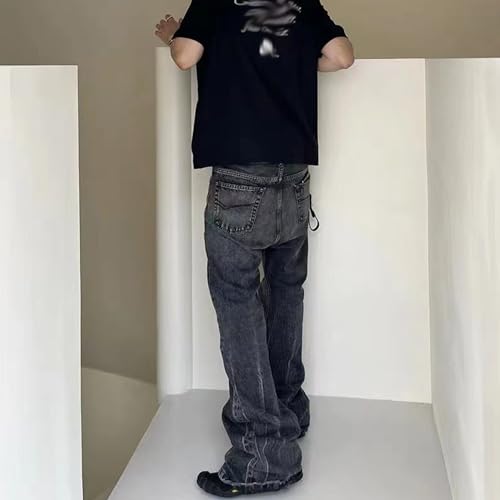 Men s and Women s Same Long Pants Washed Micro Flared Jeans4