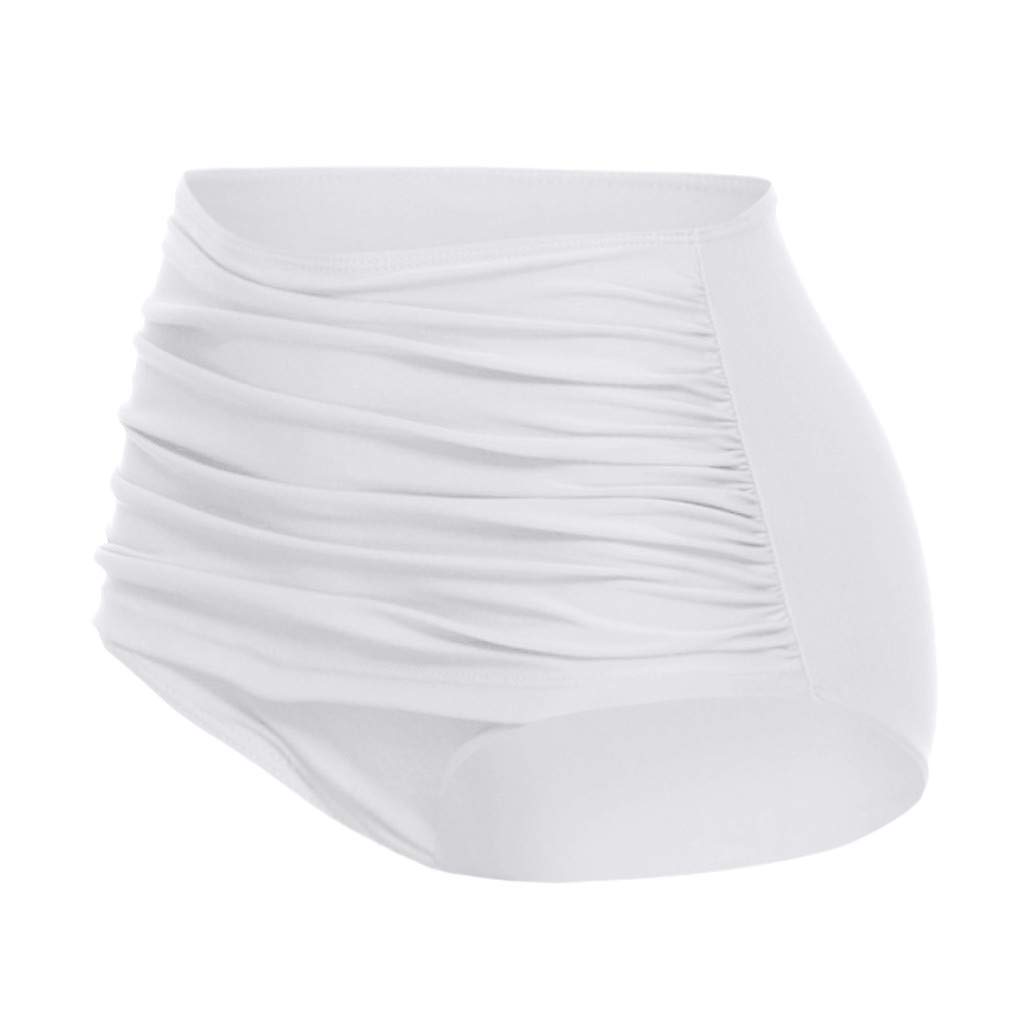 Bikini Mujer Culotte Talle Alto Drapeado Reductora Abdomen Natación Slip de Baño