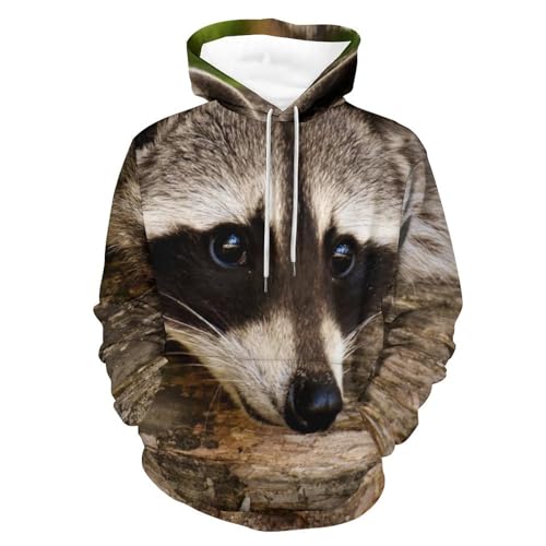 Hoodie Raton Laveur Brun Sweats À Capuche Homme Femme S